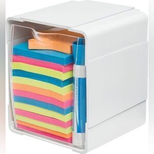 Deflecto Interlocking Tilt Bin Storage Organizer